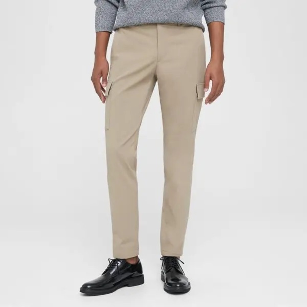 Theory Zaine cargo pant in neoteric twill - bark 32”x32”